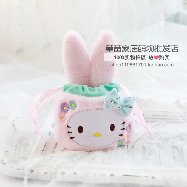 Медведь Даффи Stellalou Sanrio, Hello Kitty с рисунками из мультфильма «My Melody Cinnamoroll персонажи Little Twin Stars косметичка рисовать Органайзер с карманами, который крепится на сумки-косметички