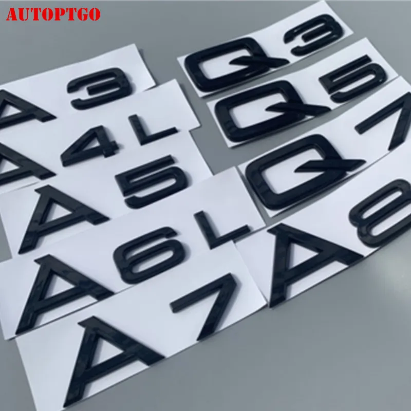 Автомобильный задний багажник 3D письмо эмблема значок Логотип Наклейка Стикеры для A1 A3 A4 A5 A6 A7 A8 Q3 Q2 Q5 Q7 GT TT