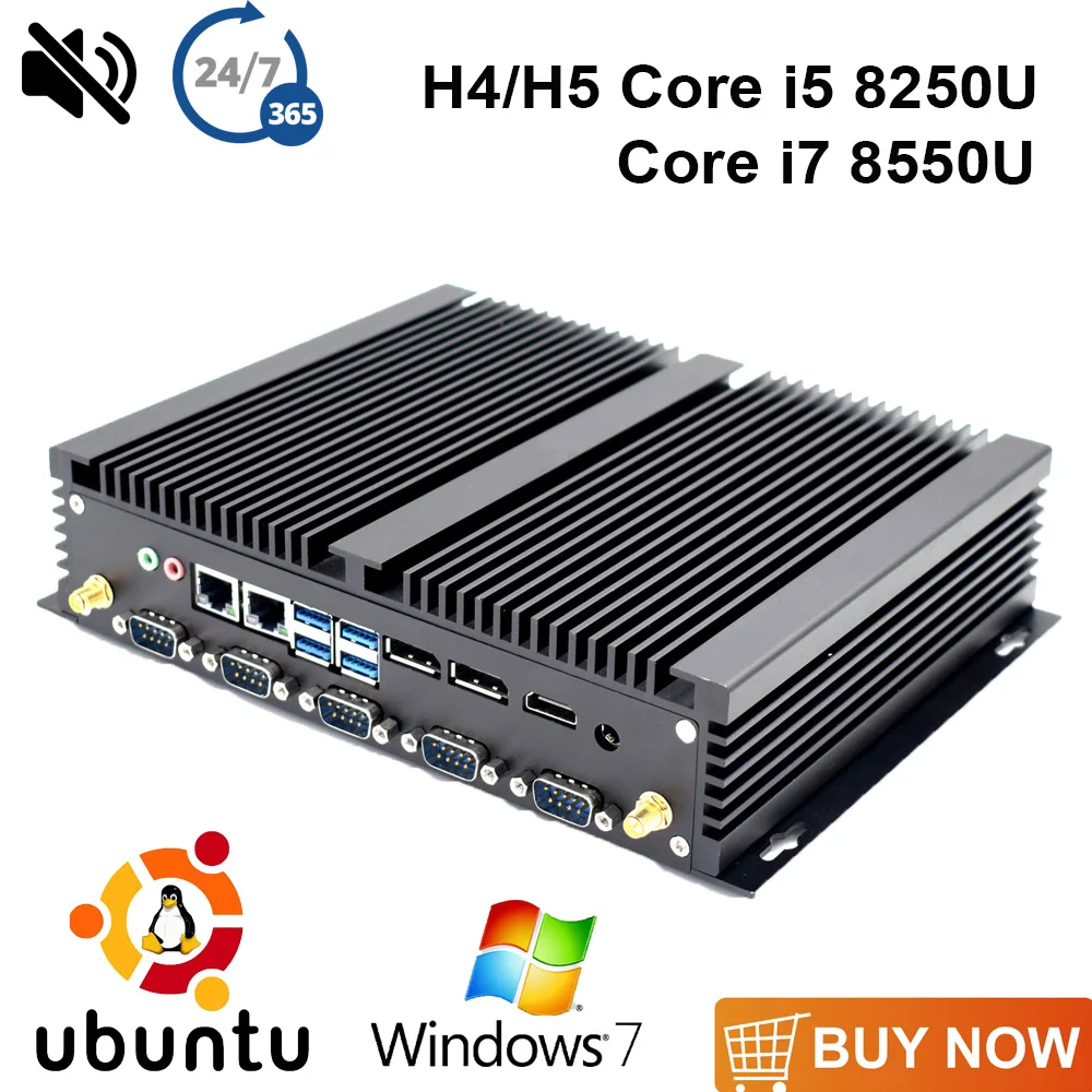 VENOEN мини компьютер Intel четырехъядерный i5 8250U i7 8550U DDR4 WiFi HDMI M.2 Миниатюрный