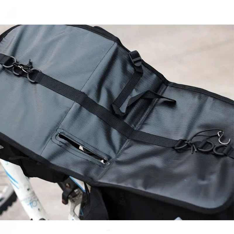 Unisex Reflective Triangular Design Delivery Bicycle Pannier Rear Frame Bag