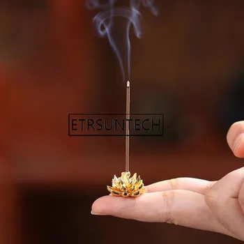 

100pcs Lotus Incense Burner Holder Flower Statue Censer Plate Incense Base Plug For Sticks & Cone Home Decoration