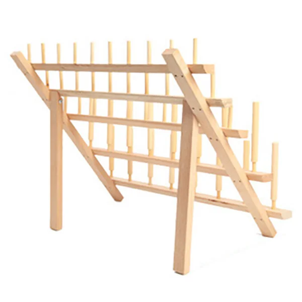  Foldable Wood Thread Stand Rack Holder Wall Mount 46 Spool Cone Embroidery Machine Sewing Storage H