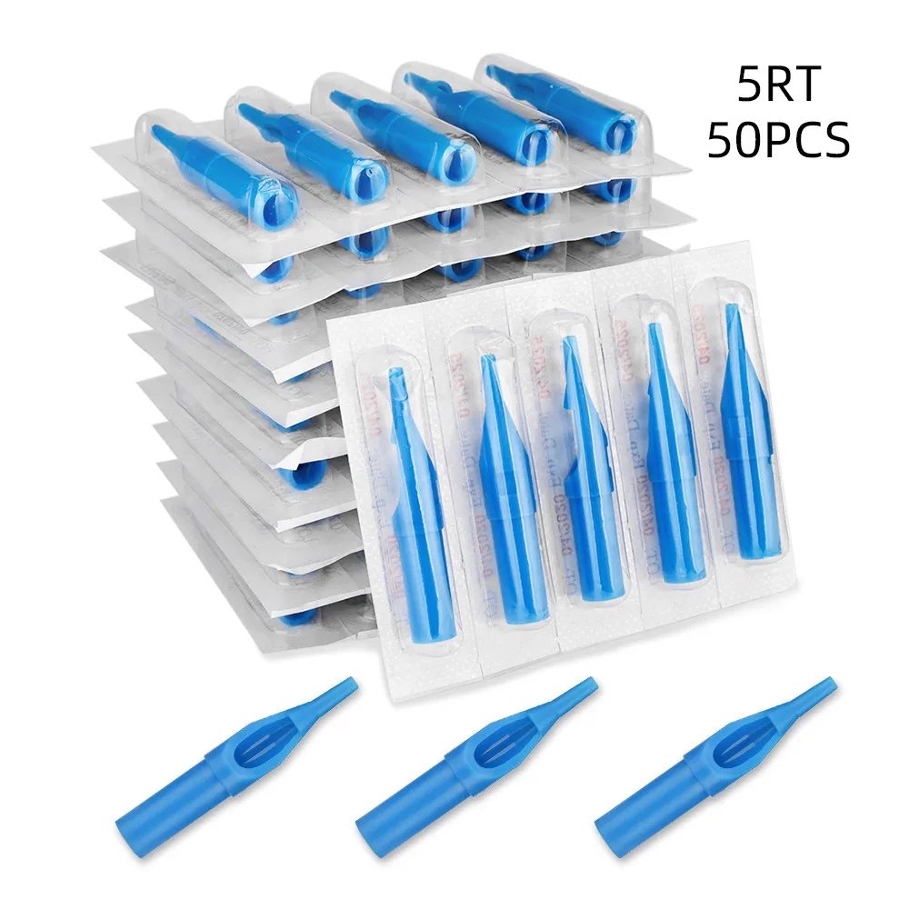 

5RT 50pcs Round Tip Tattoo Disposable Nozzle Tip High Quality Plastic Tips For Tattoos Machine Supplies Accessories