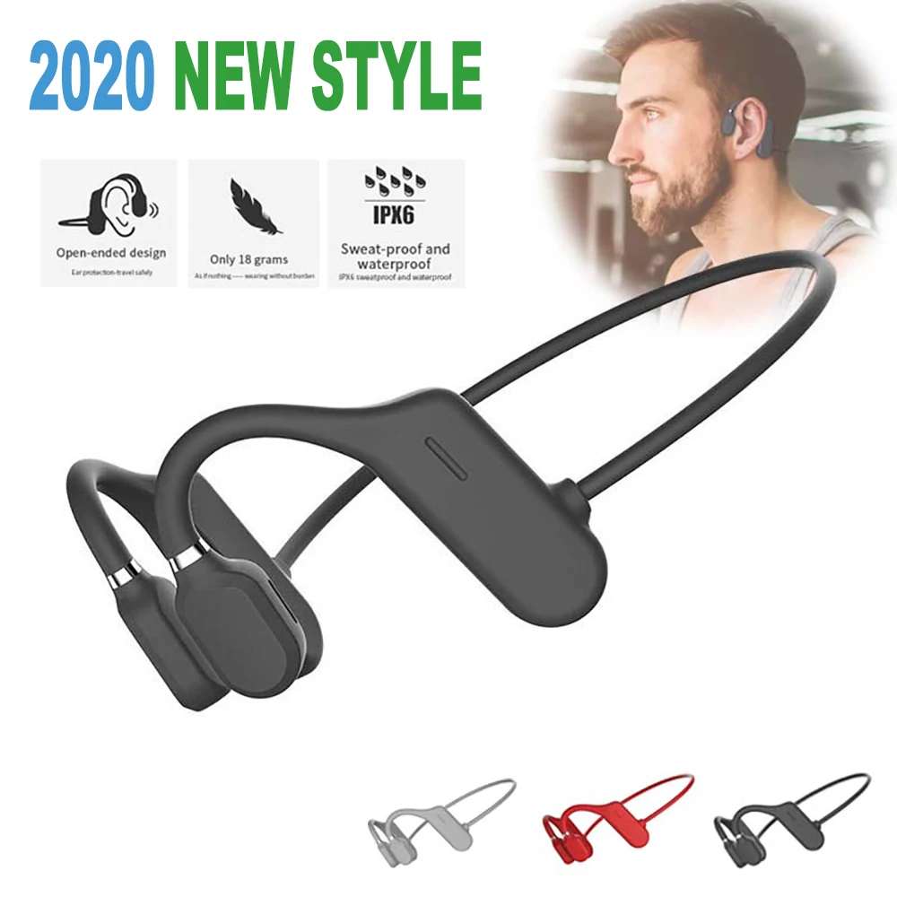 

Bone Conduction Headphones Waterproof Wear Open Ear Hook Not In-ear Sports Earphone High Quality Bluetooth 5.0 Wireless Headset