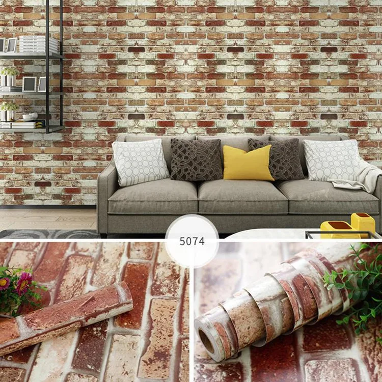 Vintage Cloud Brick Wallpapers For Living Room Bedroom Dining Room Shop Cabinet Decoration Self-adhesive Wall Papers Home Decor