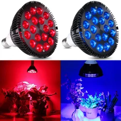 E26/E27 High Power PAR38 Plant Grow Light Bulb Spectrum 18W 54W Red Blue Light LED Grow Light Bulb for Indoor Plant Growing Lamp
