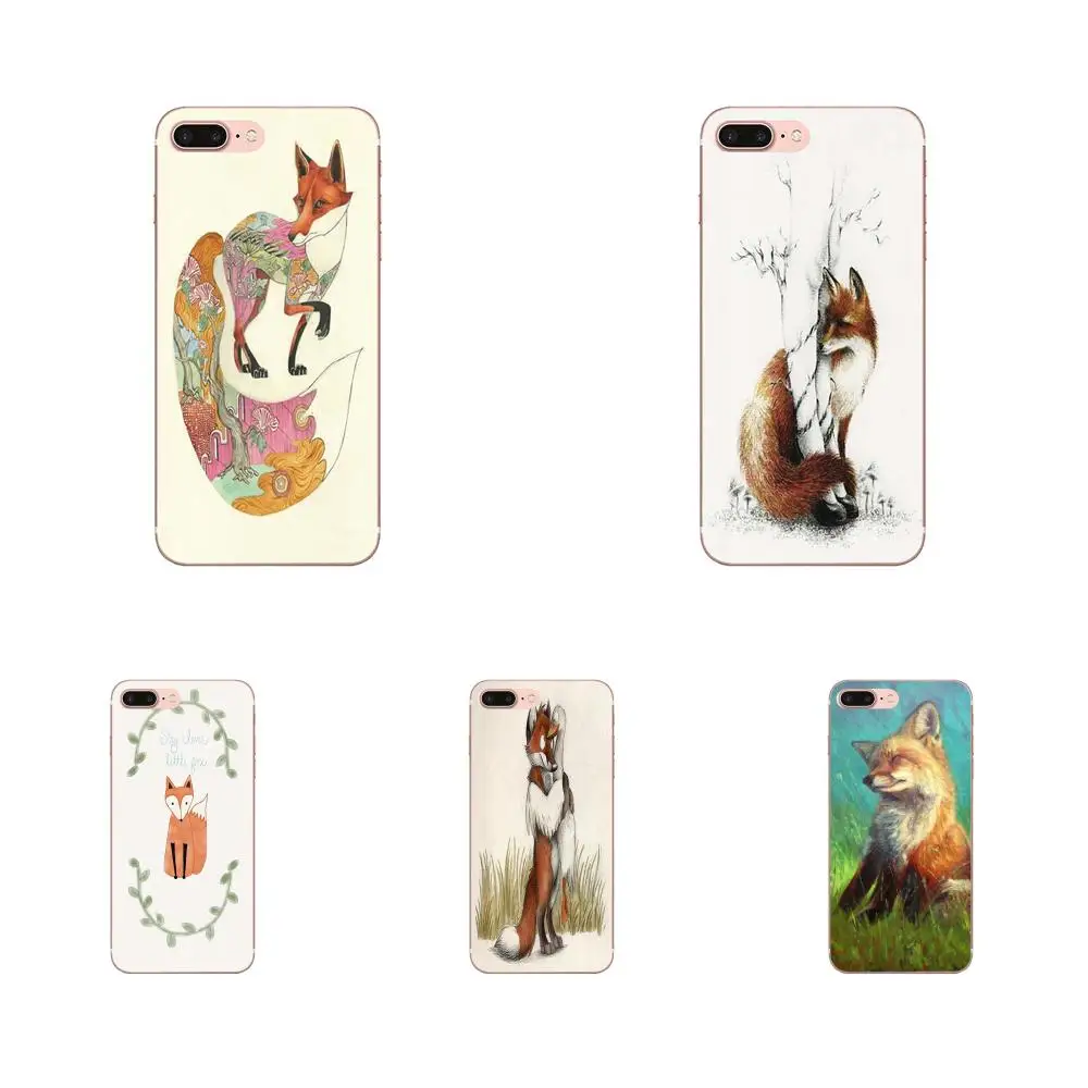 For Huawei Mate 9 10 20 P P8 P9 P10 P20 P30 P40 Lite Pro Smart 2017 Transparent Soft Cases Covers Fox Oil Paint Animal | Мобильные