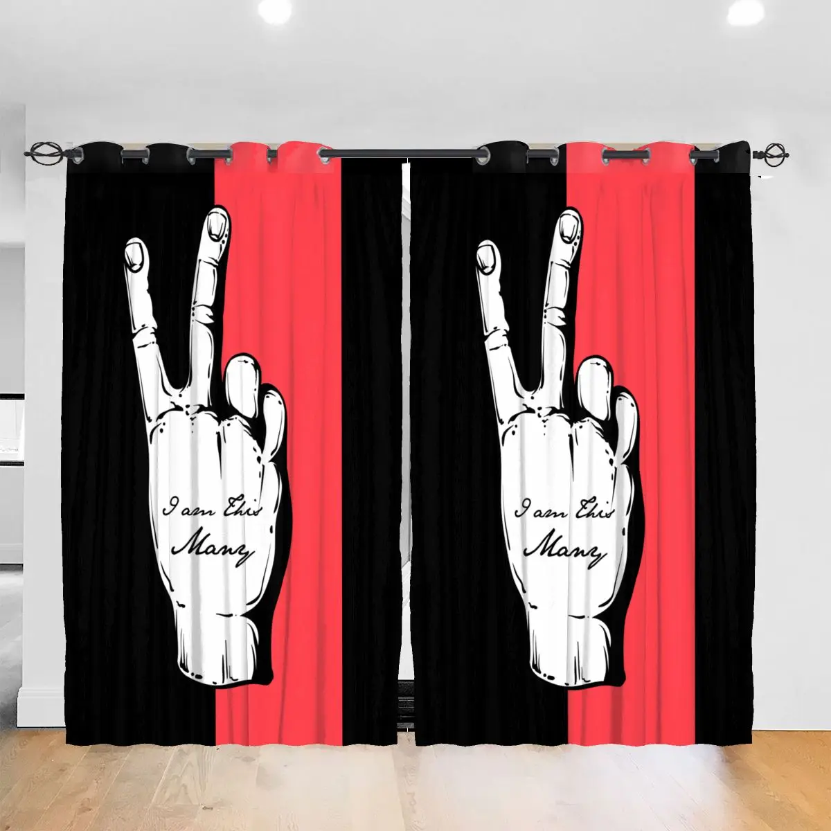 

Living Room Sun Block Curtain 2nd Birthday I Am This Many Two Years Old Light Shading Bedroom Blackout Window Curtains 52x72In