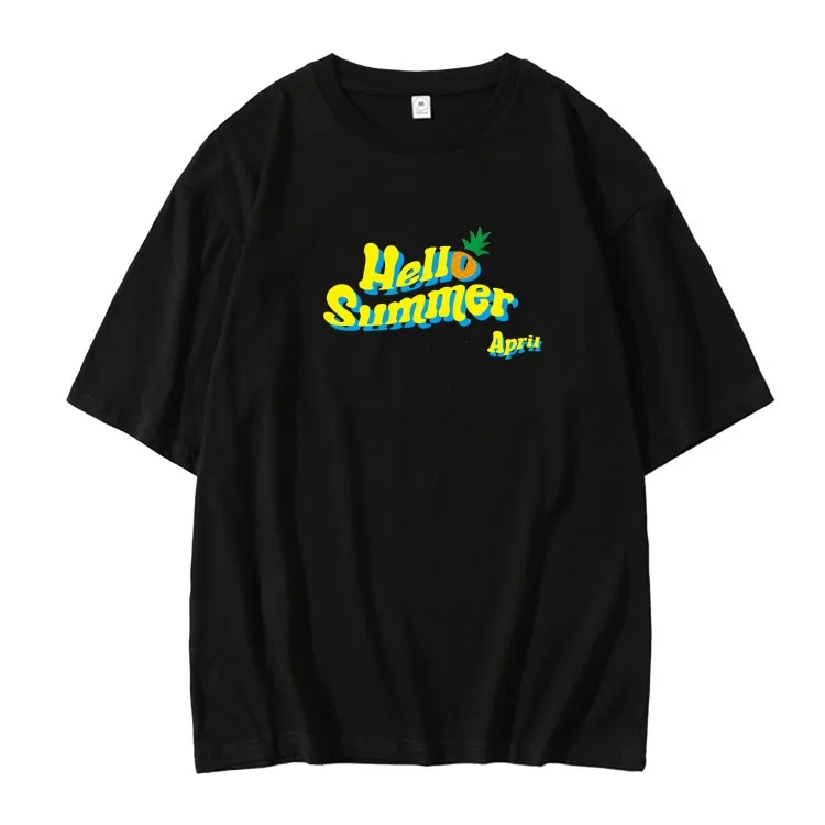 Летняя стильная футболка с круглым вырезом и надписью album hello Summer модная унисекс