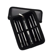 7 шт., средство для удаления угрей в носу, инструмент для чистки прыщей, экстрактор для удаления пор, пинцет, очиститель, удаление черных точек, иглы