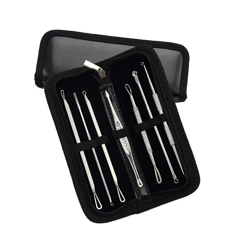 7pc Nose Blackhead Loop Acne Remover Pimple Cleaning Tool Whitehead