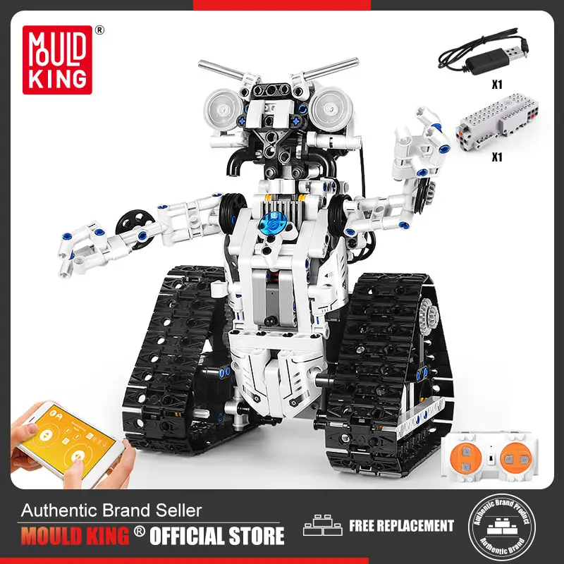 MOULD KING High-Tech Building Block APP Remote Control Transbot Robot 3 In 1 Model Assembly Bricks Kids DIY Toys Christmas Gifts | Игрушки и