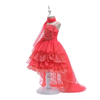 

2020 new fashion children's clothing children Girls dress lace dress trailing Princess Costume