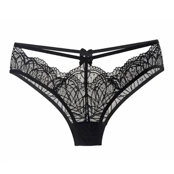 Sexy Transparent Seduction lingerie Lace Women's Underwear G String Low Waist Panties Funny Panties T-Back Tangas 5