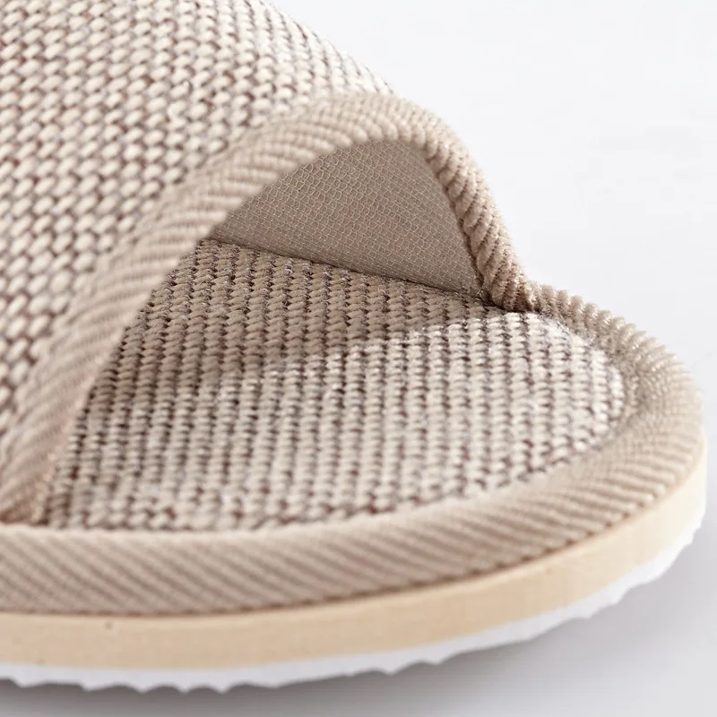 Natural Flax Home Slippers Indoor Floor Shoes Silent Sweat Slippers For Summer Women Sandals Slippers