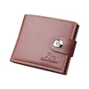 Men's Wallet Hasp Short Wallets for Men Made of Natural Leather PU Wallet Card Holder Perfect for You Magnetic Purses Small 2