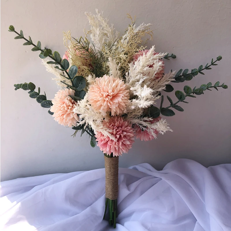 Bridal Bouquet Artificial Roses Wedding Bouquet For Bridesmaids Bride Wedding Flowers Bridal Marriage Accessories