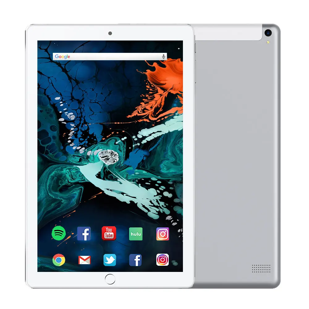 10,1 дюймовый планшетный ПК четырехъядерный мощный Android 3 Гб ram 32 Гб rom IPS Двойная sim-карта телефонный звонок Tab телефон ПК планшеты - Комплект: Silver