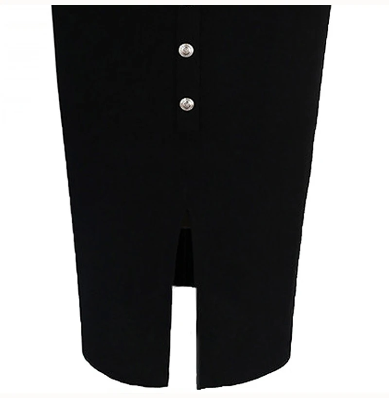 Lossky юбки сексуальные с разрезом юбки-карандаш миди размера плюс женские офисные длинные черные осенне-зимние с высокой талией теплая одежда на молнии