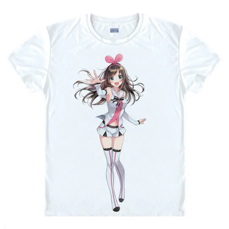 Kizuna футболка AI Japan Virtual YouTuber Kizuna AI Kaguya Luna Косплей рубашка Kwaii Милая дизайнерская футболка аниме певица футболка - Цвет: 7
