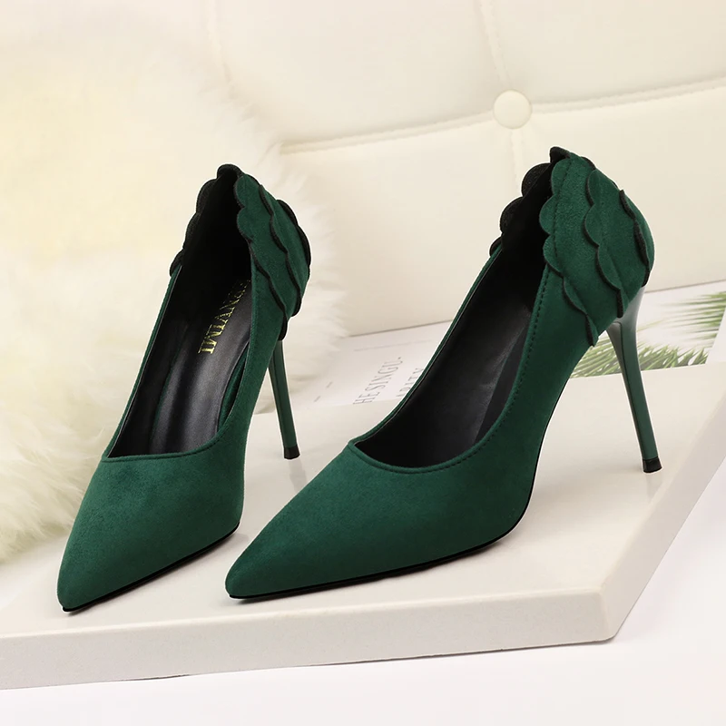 

Women's single shoes 2020 New European and American fashion spring and autumn thin heel pointed women's single shoes high heels