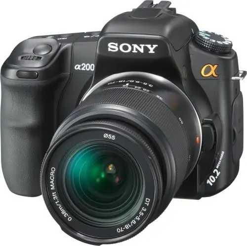 USED Sony Alpha A200 10.2MP Digital SLR Camera Kit with Super Steady Shot Image Stabilization with 18-70mm f/3.5-5.6 Lens 1