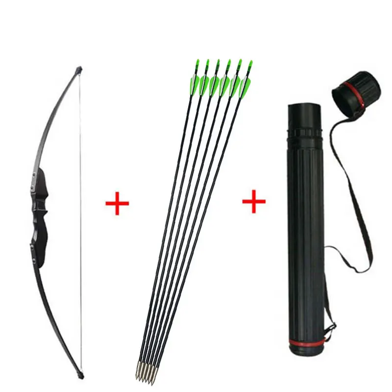 30lb Bow RH Set 2 30/40lbs стрельба из лука изогнутый лук и стрелы набор чёрным гaлстyкoм до со стеклопластиковой стрелы и колчан RH/LH Охота Стрельба аксессуары - Цвет: 30lb Bow RH Set 2