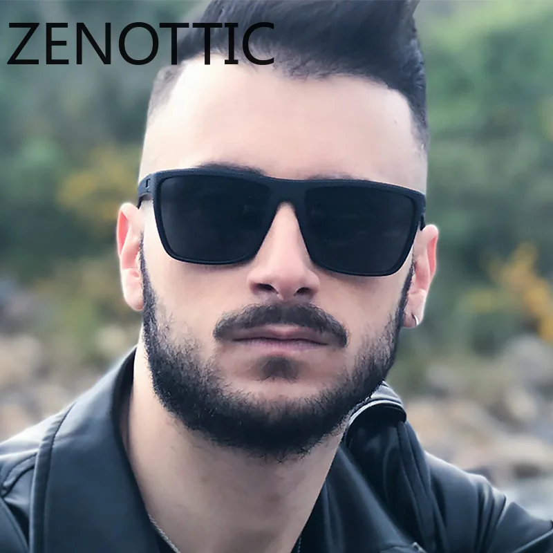 ZENOTTIC, квадратные солнцезащитные очки для мужчин, поляризационные, UV400, модные солнцезащитные очки, зеркальные, спортивные, защита от солнца, очки для вождения, oculos