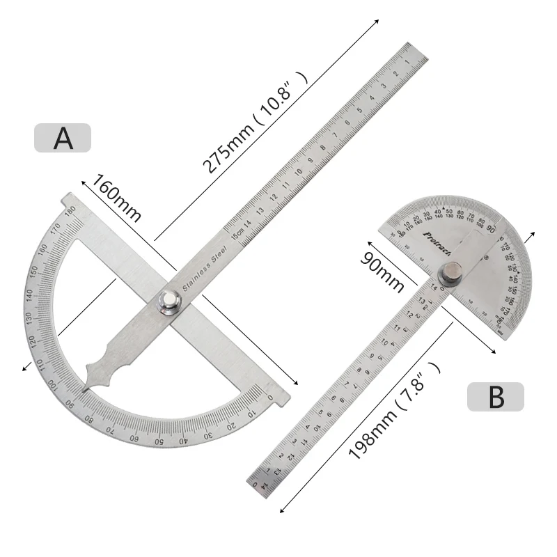 Транспортир 150 мм мульти угол линейка из нержавеющей стальной транспортир Угол измерения шаблон инструмент