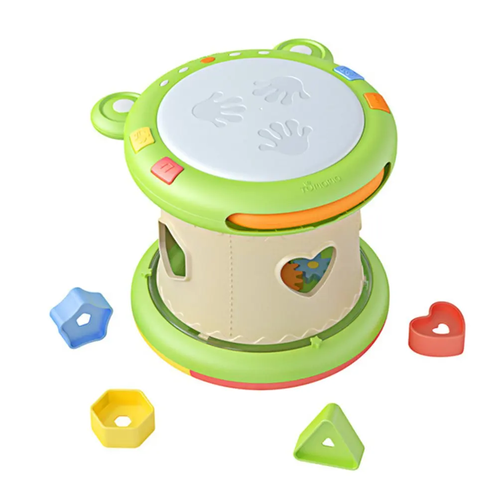 

Kids Baby Hand Drums Kids Pat Drum Musical Instruments Baby Toy 6-12 Months Music Toy For Baby Frog Music Drum Story Toy