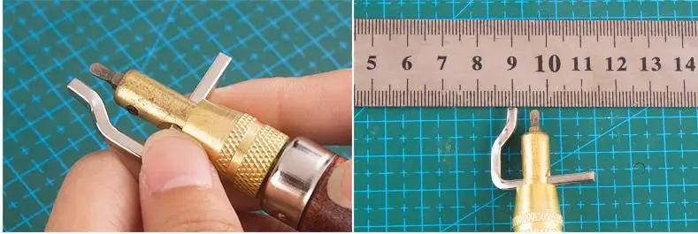 DIY кожа ручной работы искусство растительного дубления кожа Резьба Отделка scriber алюминиевая ручка многофункциональный копания