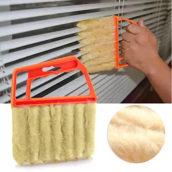 

2020 Newest Hot Convenient Microfibre Venetian Blind Blade Cleaner Window Conditioner Duster Clean Brush Yellow