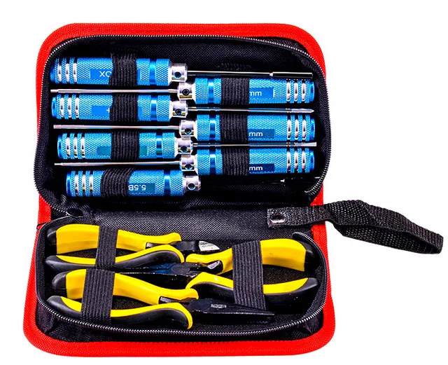 10 In 1 Tool Kit Screwdriver Pliers Hex Hand Repair with Box RC DIY for Helicopter Airplane Car Truck Quadcopter Toy