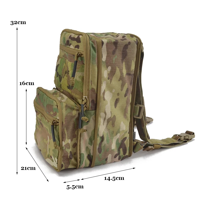 TW-HP005 Delustering TwinFalcons 8L Hydration Pack Expandable Backpack Molle Bug Out Bag Outdoor Army Rucksack Hike Camp | Спорт и