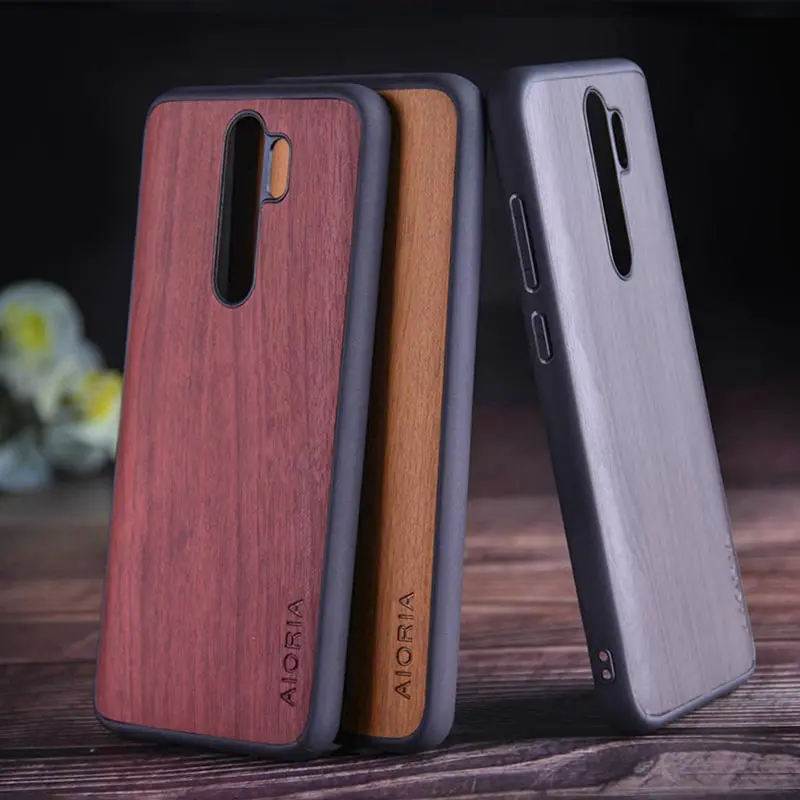 

Wood Like case for Xiaomi Redmi Note 8 pro soft TPU silicone&Hard PC&wood PU leather skin covers coque fundas