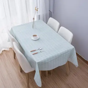 

Plaid Tablecloth Waterproof Oil-proof Tea Table Cover Desk Mat Picnic Tablecloth Home Kitchen Decor