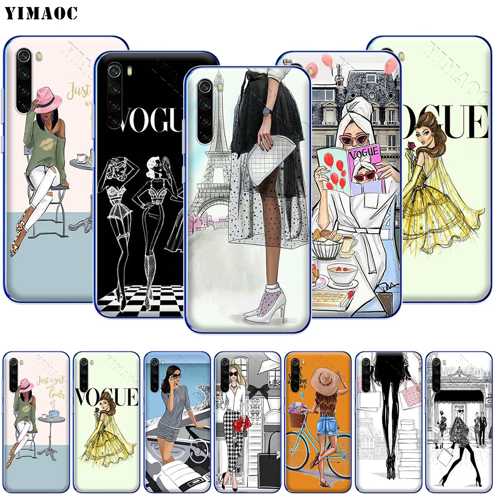 YIMAOC Vogue Рождественская Принцесса Девушка чехол для телефона Xiaomi Redmi Note 8 8A 7 6 5 5A Pro 4X