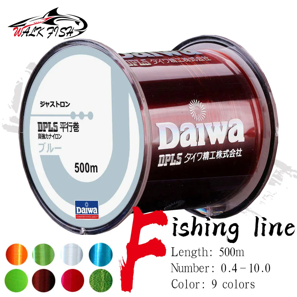 WALK FISH леска 500 м все для лета сверхпрочная однонитевая нейлоновая снасть морской