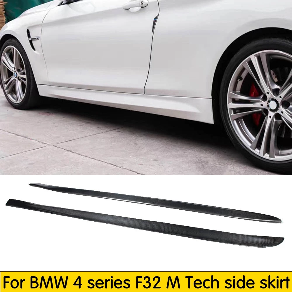 

Carbon Fiber Side Skirts Extension Door Upper Aprons for BMW 4 series F32 M Tech M Sport Bumper Only 2014-2017 Body Lip