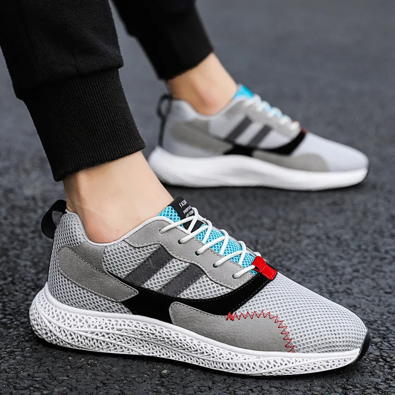 

Summer Men Casual Punched Sheet Surface Athletic Shoes Korean-style Trend Students Running ban xie xie