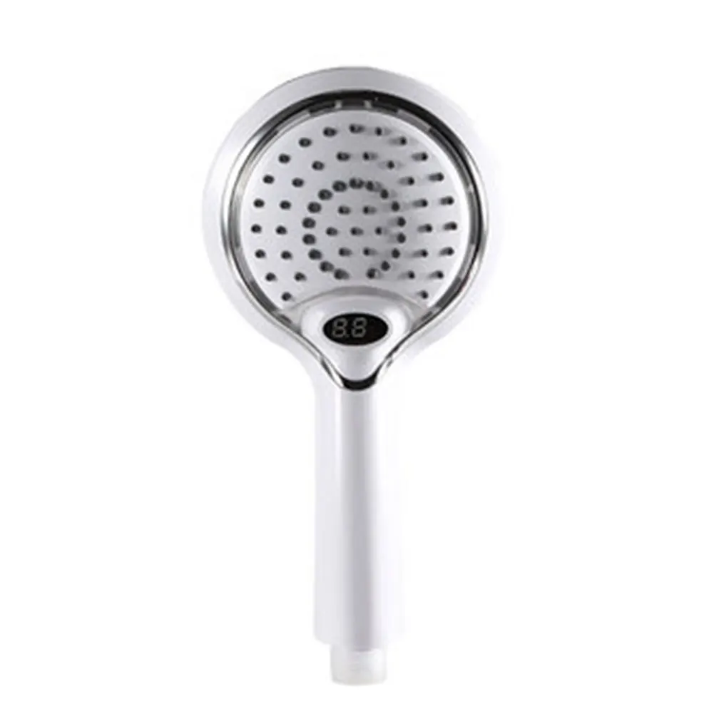 

LED Temperature Control Digital Display Shower Material ABS Shower Head Pressurized Handheld Shower Head