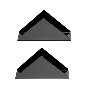 

2 Pcs Modern Geometric Triple-cornered-Shaped Metal Napkin Holders Stand Tissue Organizer Paper Towel Rack for Kitchen Restauran
