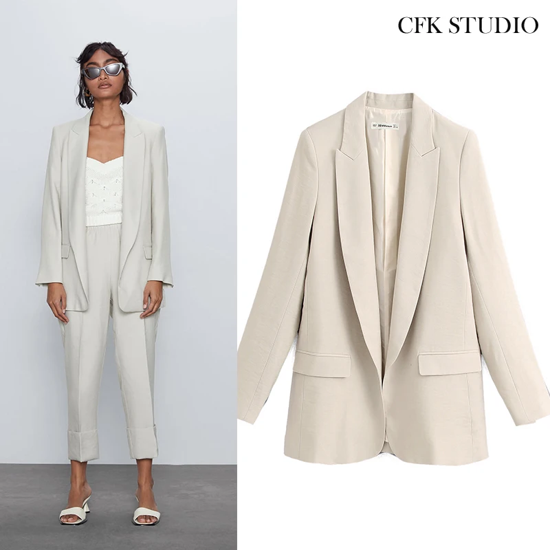Womens blazer cream Clearance