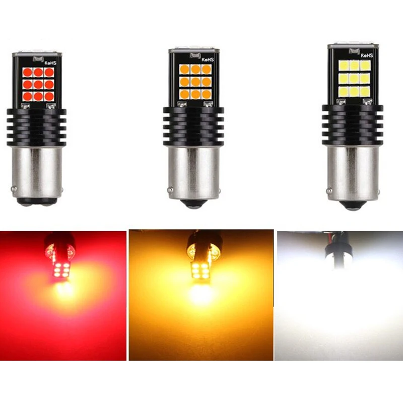 2x S25 1157 P21/5W BAY15D 1156 BA15S P21W Светодиодная лампа s 3030 24SMD Canbus сигнал поворота автомобиля
