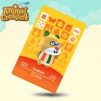 

324 Graham Animal Crossing Card Amiibo Cards Work for Switch NS 3DS Games