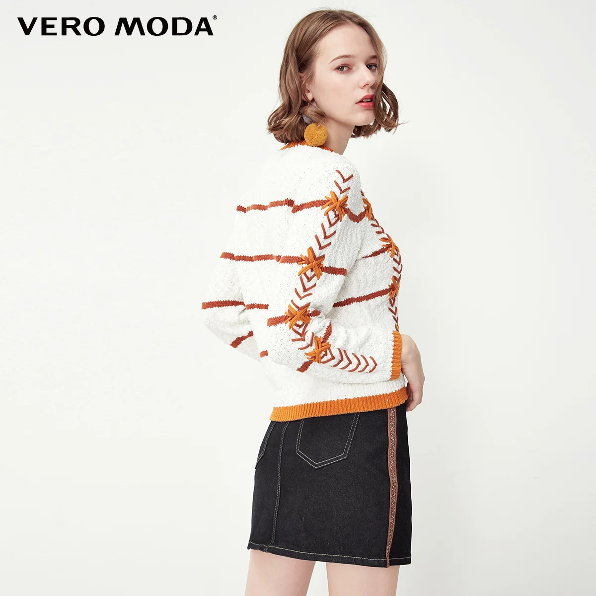 Vero Moda женская джинсовая юбка из лайкры с высокой посадкой и боковой отделкой | 319237501
