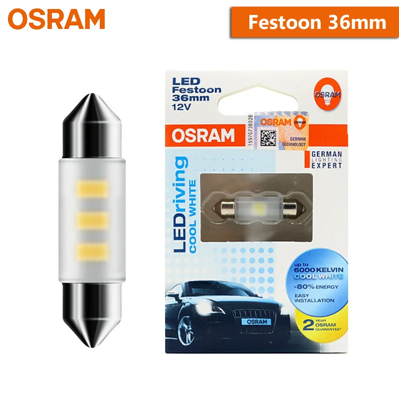 Osram Led Festoon 31mm 36mm 41mm C5w Ledriving Standard 6000k Cool White Led Interior Light Reading Lamp Plate Bulb (1pc) - Signal AliExpress