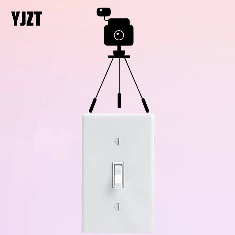 YJZT Interesting Cartoon Camera Art Fashion Decor Vinyl Decal Wall Switch Sticker S19-0963 | Дом и сад