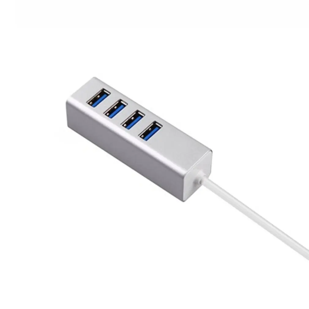 Алюминиевый USB 3,0 концентратор Высокоскоростной 4 порта адаптер питания 5 Гбит/с скорость передачи для компьютера, ноутбука, ПК Usb концентраторы