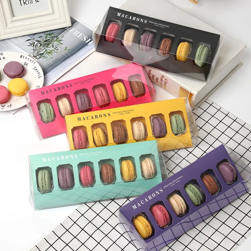 1PCS Creative Macaron Box Exquisite Carton Macaroon Cake Pastry Pineapple Packaging Biscuit Chocolate Bag Nougat Paper | Дом и сад